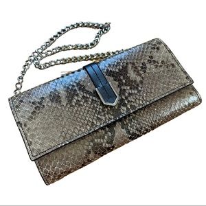 Hugo Boss Leather Snake Chain Wallet Shoulder Bag